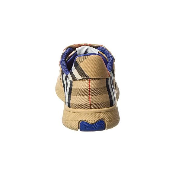 Burberry Terrace Check Canvas Sneaker, Brown - Picture 3 of 5